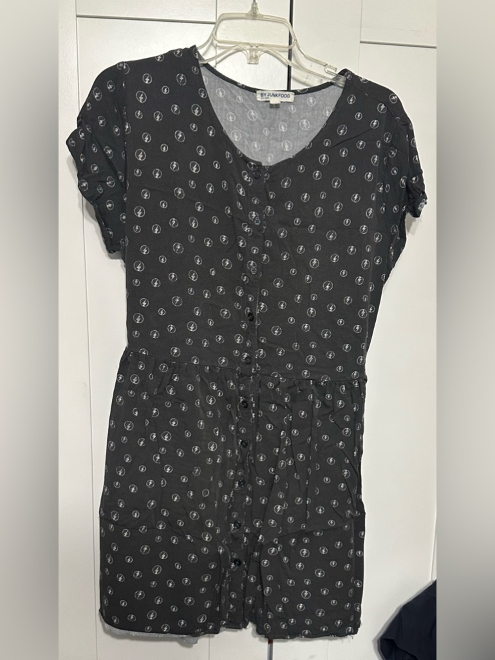 Junk Food Clothing Black Short-Sleeve Dress